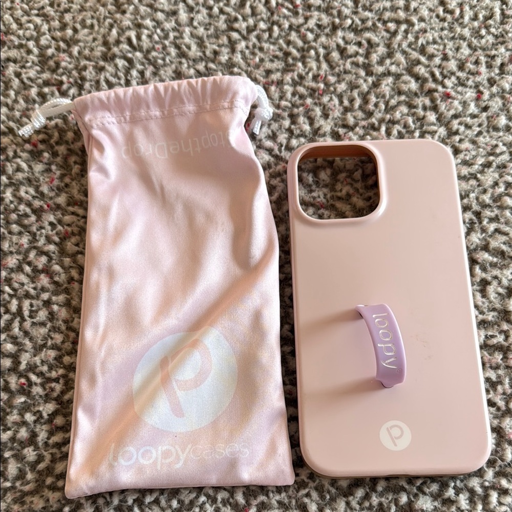 Loopy Case Pink Phone Case with Strap
